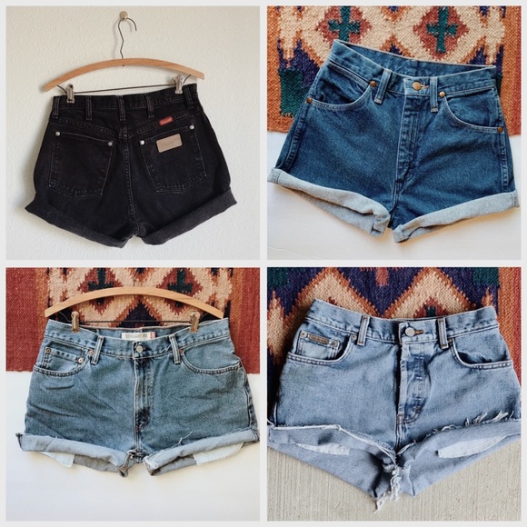 Vintage Pants - Mystery vintage high waisted cutoff shorts